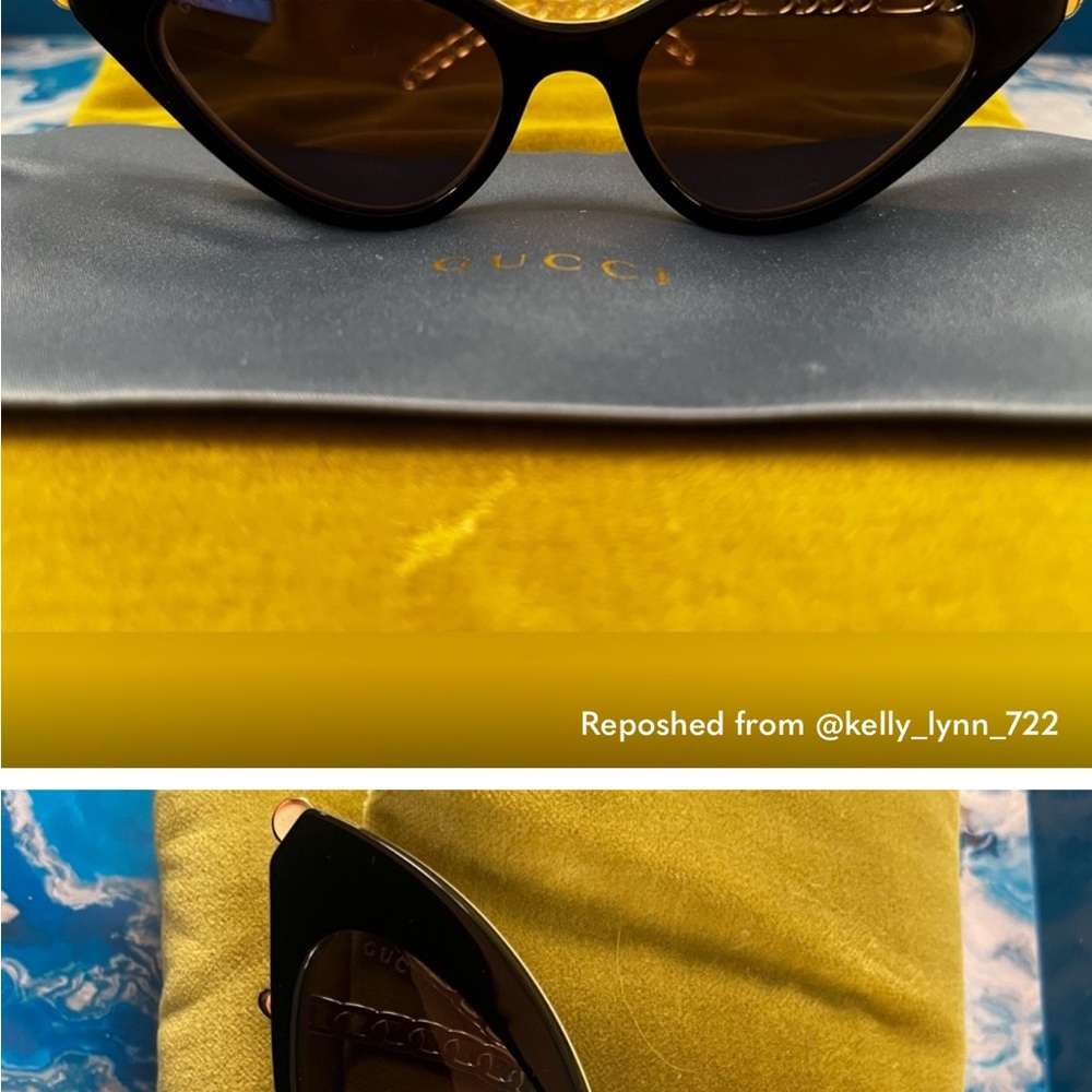 Gucci Black and Brown Sunglasses